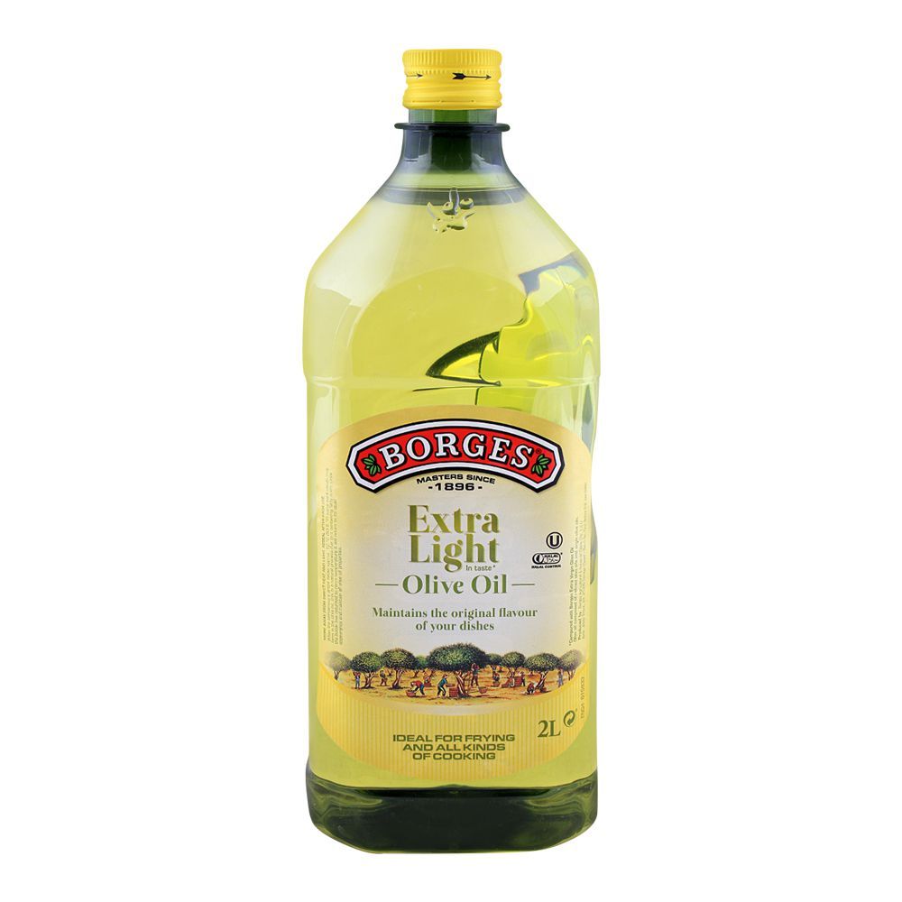 BORGES EXTRA LIGHT OLIVE OIL BOTTLE 2 LTR