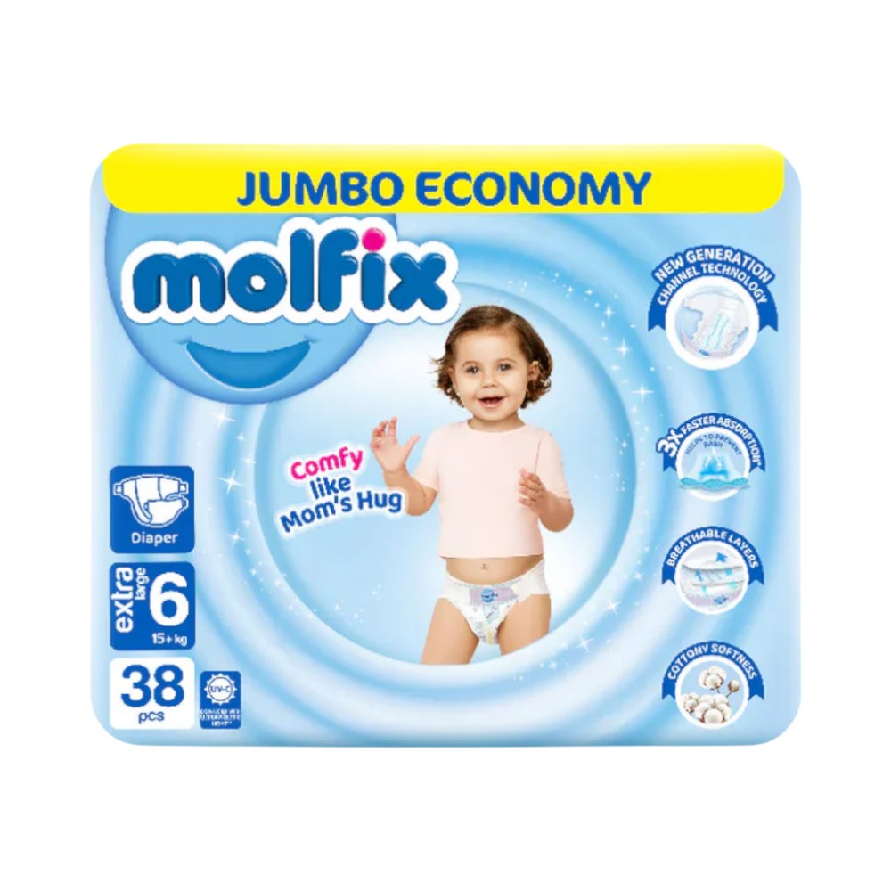 MOLFIX DIAPERS JUMBO PACK SIZE.06 38PCS