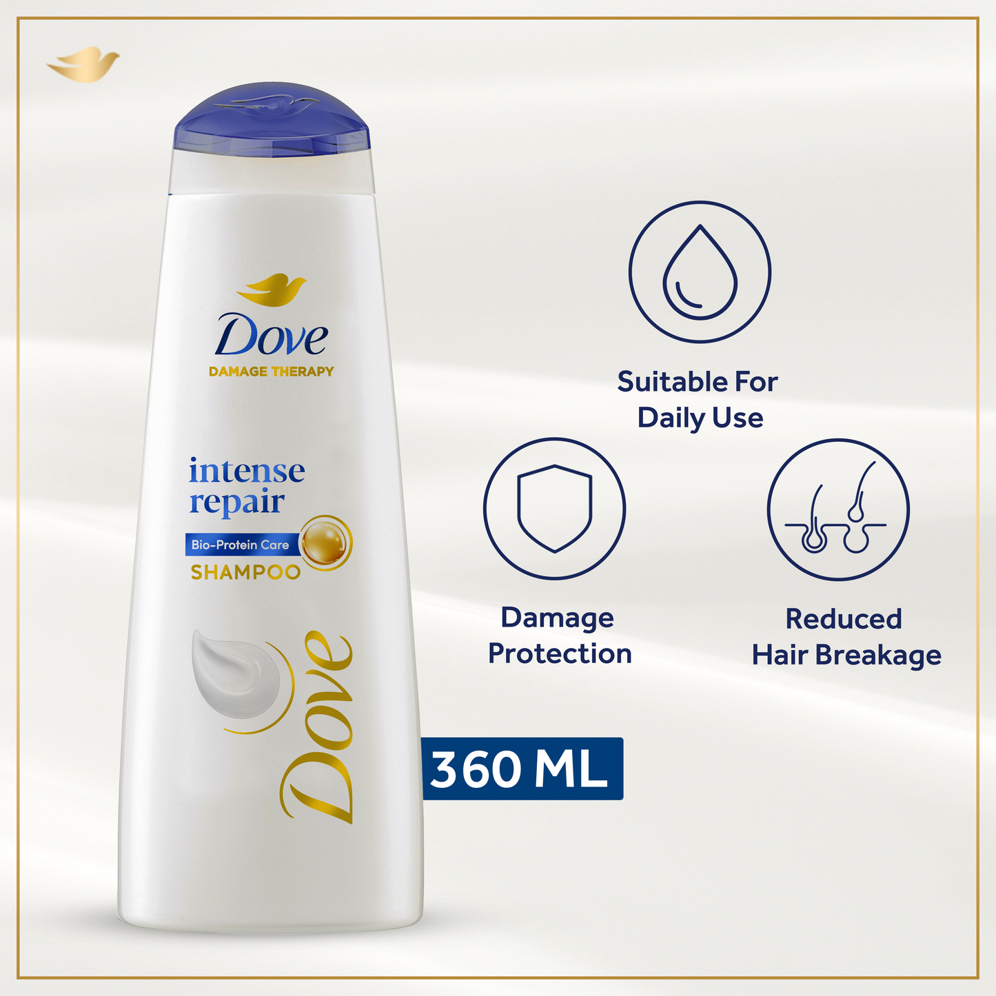 DOVE SHAMPOO BPC INTENSE REPAIR 360 ML