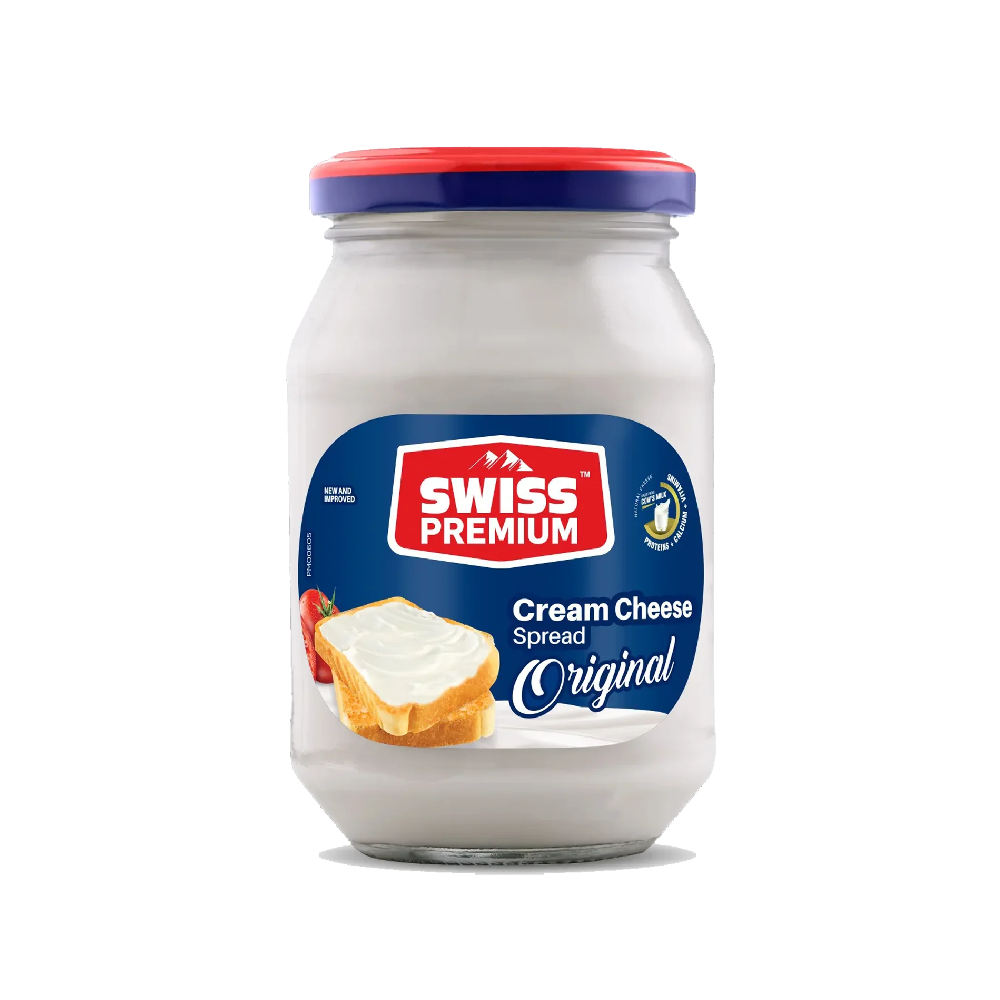 SWISS PREMIUM ORIGINAL PROCESSED CREAM CHEESE SPREAD JAR 250