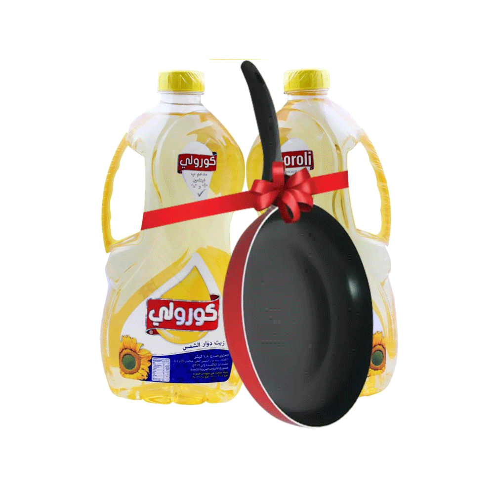 Coroli Sunflower Oil With Fry Pan 2X1.8 Ltr