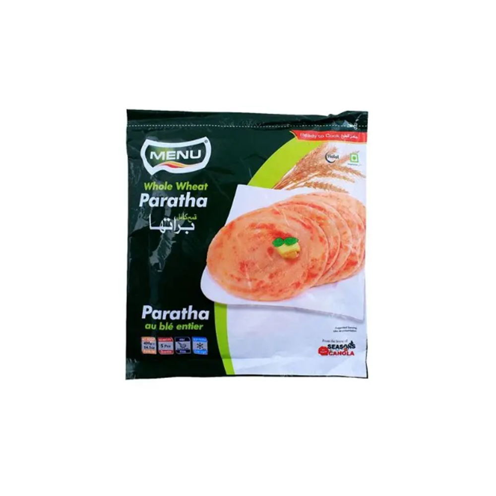 Menu Whole Wheat Paratha 400G 5Pcs
