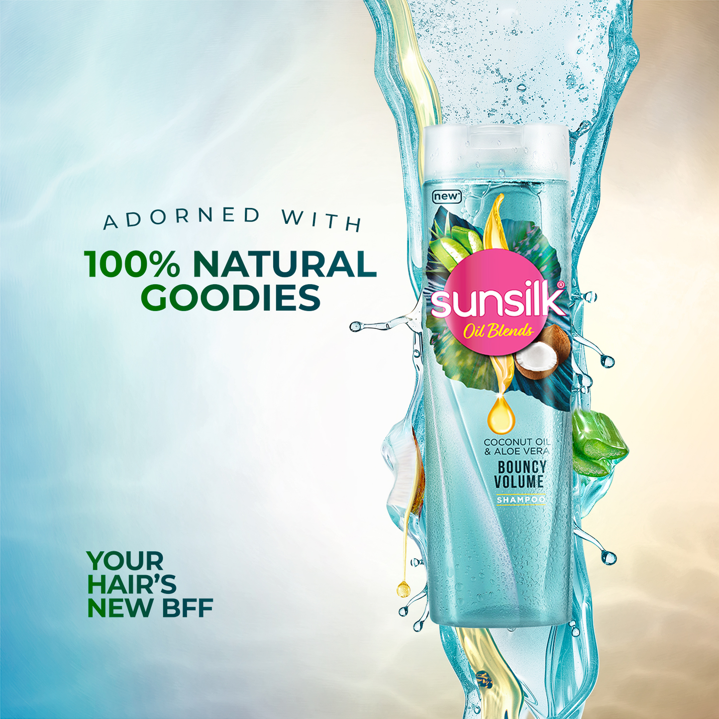 SUNSILK COCONUT OIL & ALOE SHMP 380ML