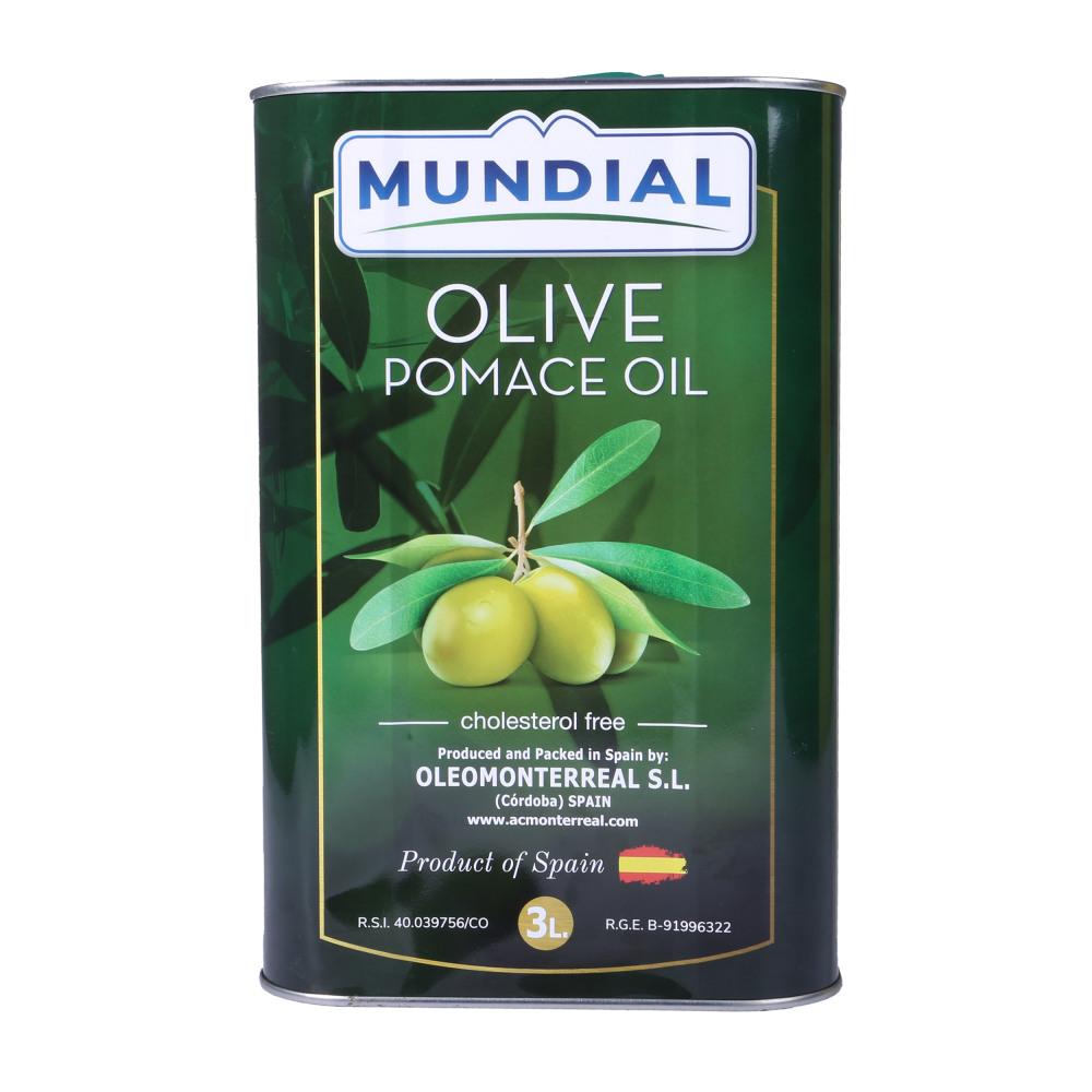 MUNDIAL OLIVE OIL POMACE TIN 3 LTR