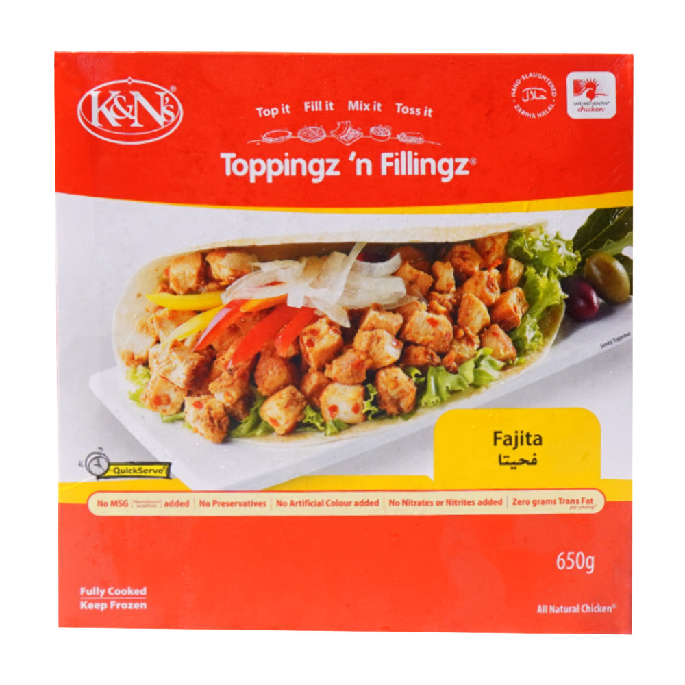 K&N'S TOPPINGZ N FILLINGZ FAJITA 0.65KG