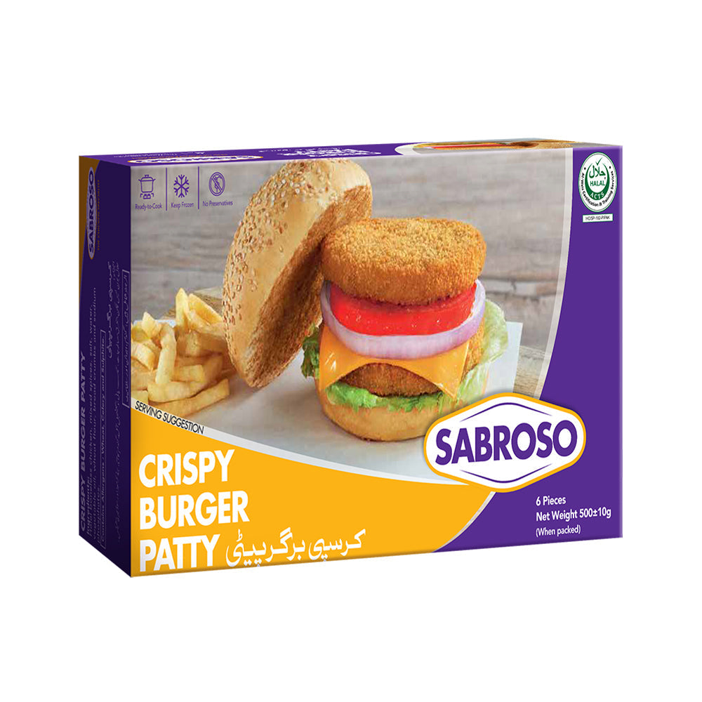 SABROSO CRISPY BURGER PATTY 500G (STD)