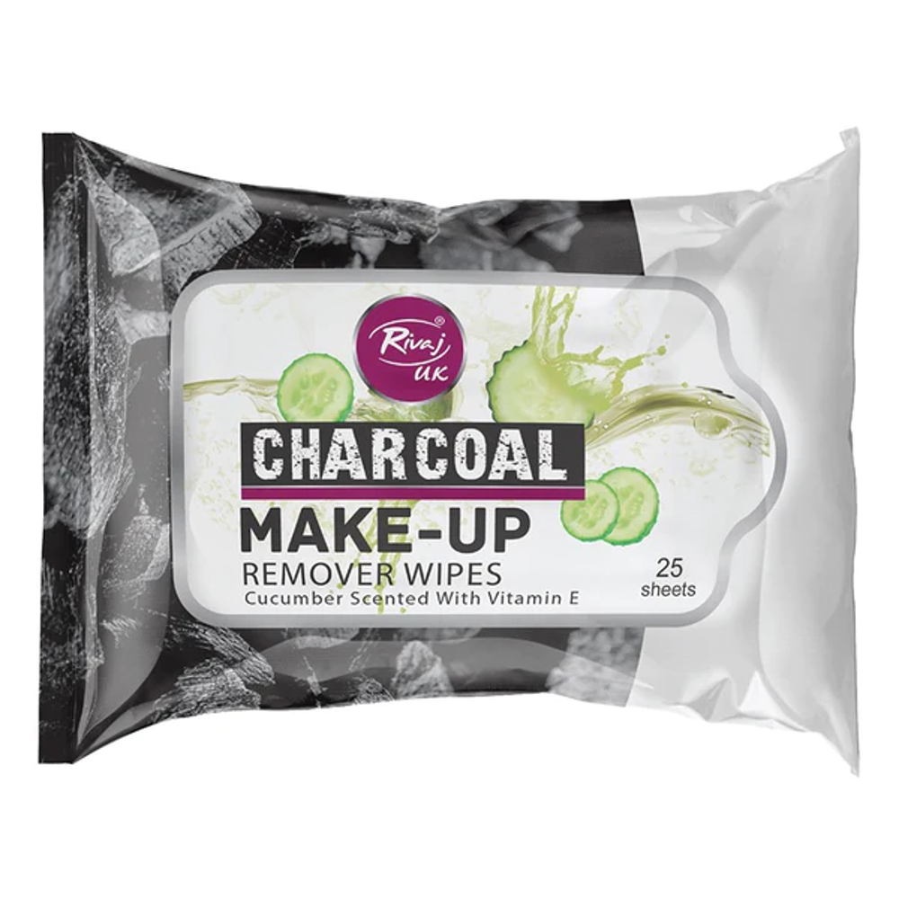 RIVAJ NAIL POLISH REMOVER WIPES CHARCOAL