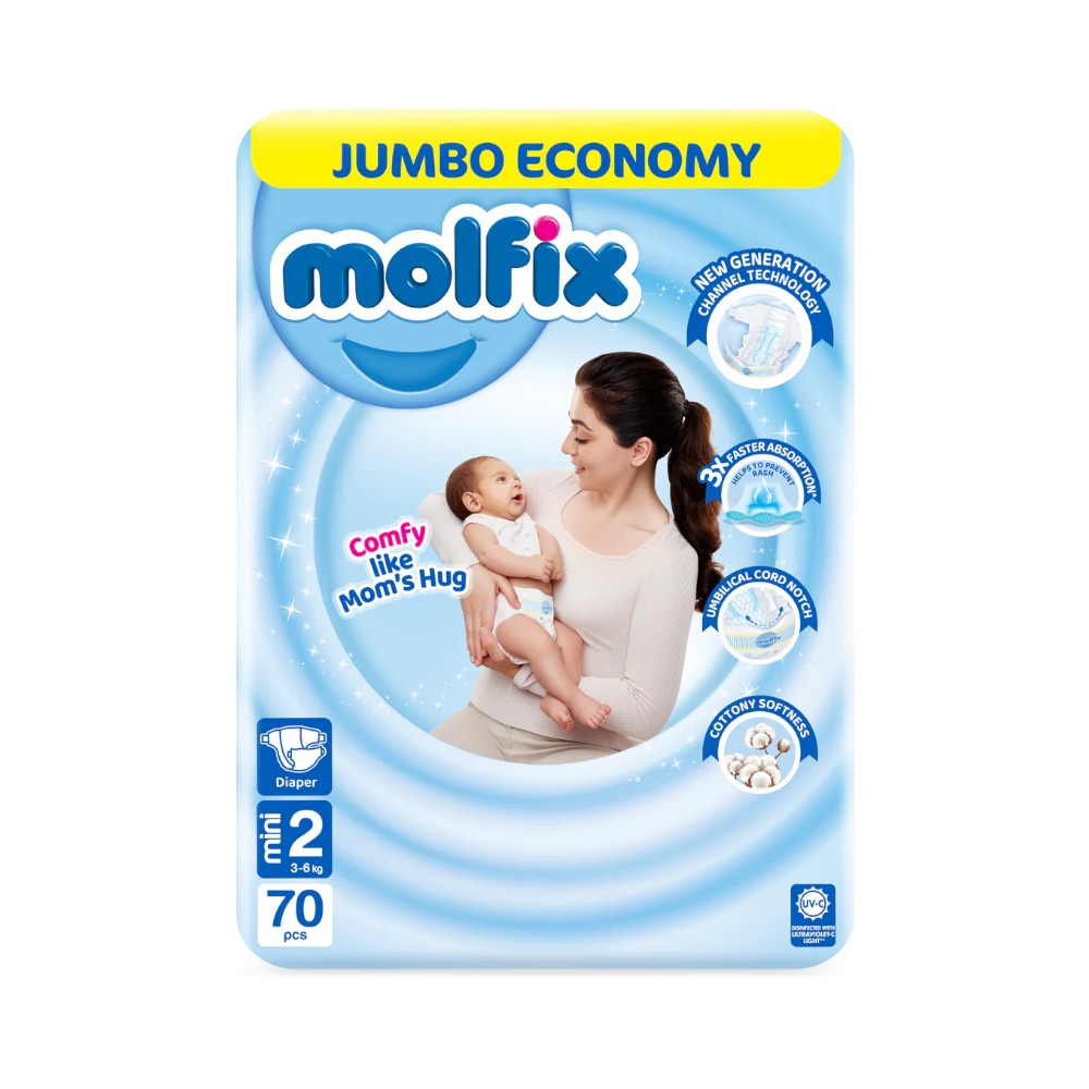 MOLFIX DIAPERS JUMBO PACK SIZE.02 70PCS