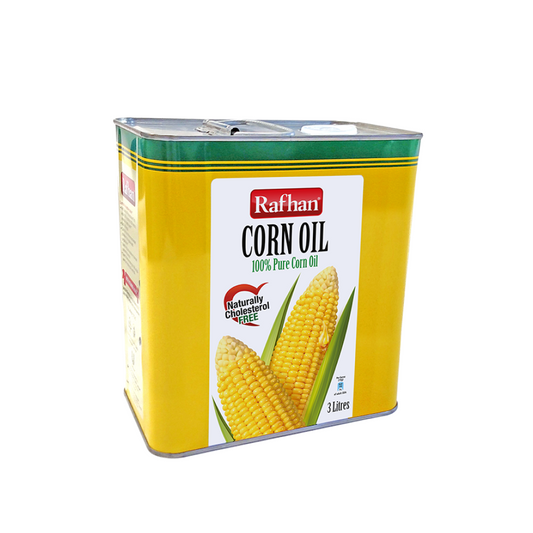 RAFHAN CORN OIL TIN 3 LTR BASIC