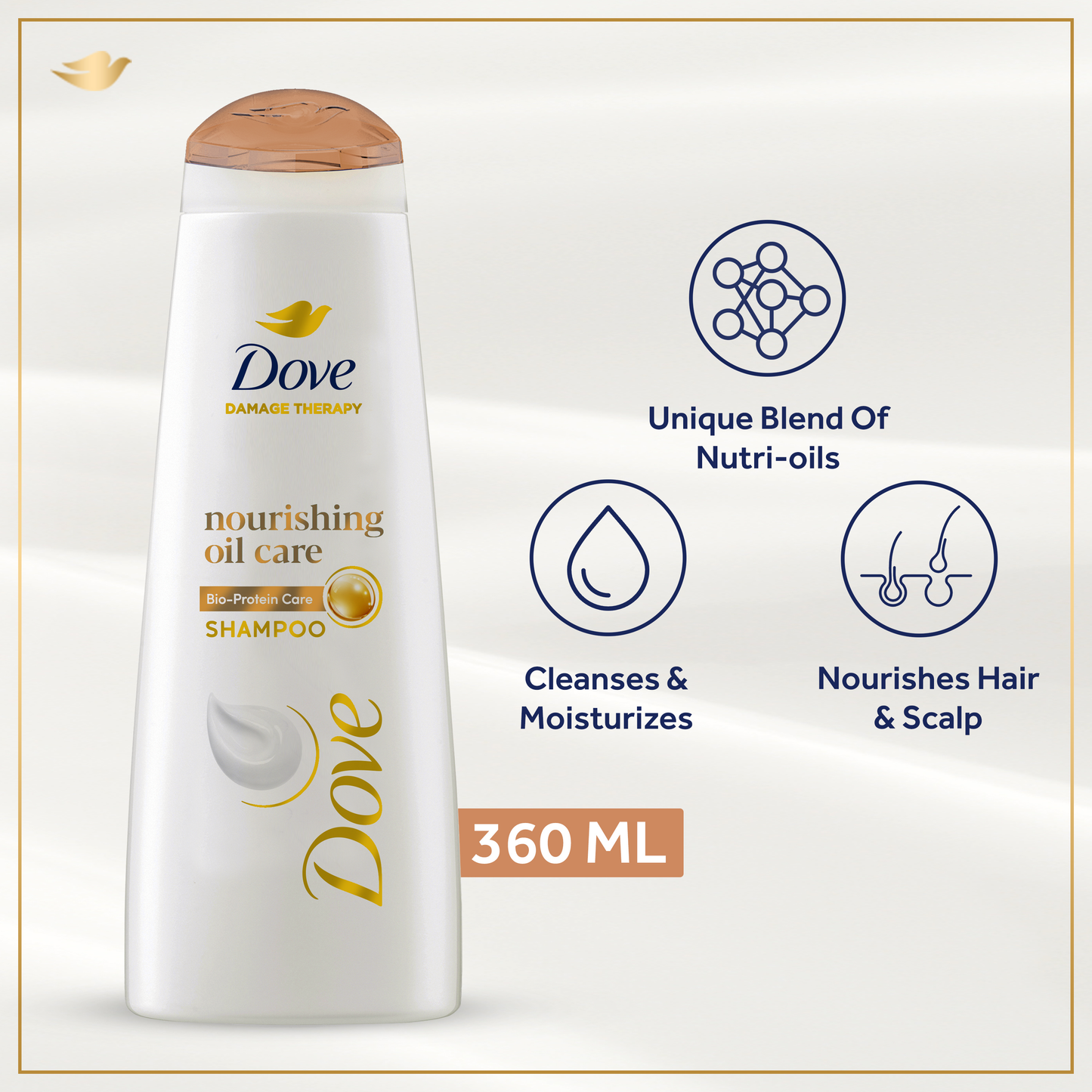 DOVE SHAMPOO NOURISHING OIL CARE 360ML