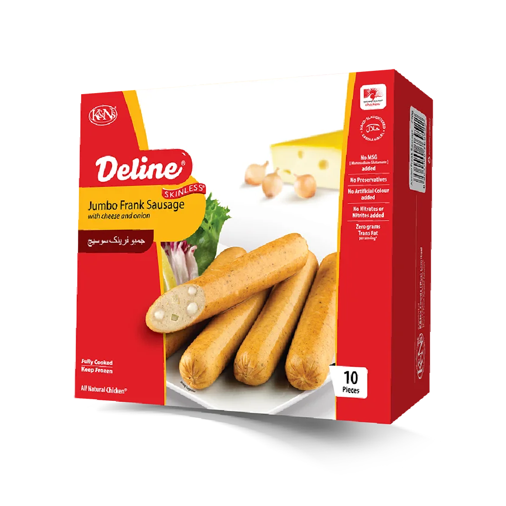 K&N'S JUMBO FRANK WITH CHEESE AND ONION (ECO) 0.74KG