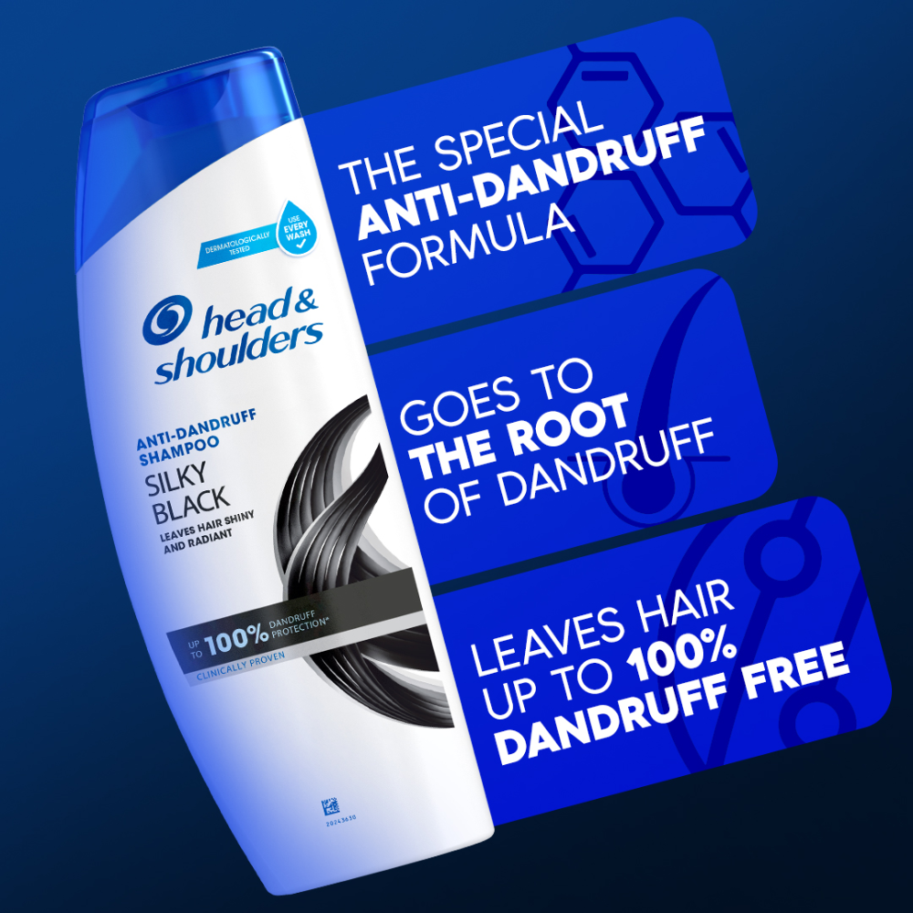 HEAD & SHOULDERS SILKY BLACK SHAMPOO 360ML