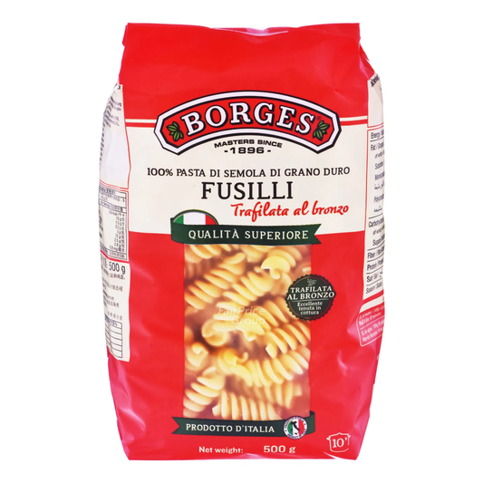 BORGES PASTA FUSILLE  BORGES 500GM MATE