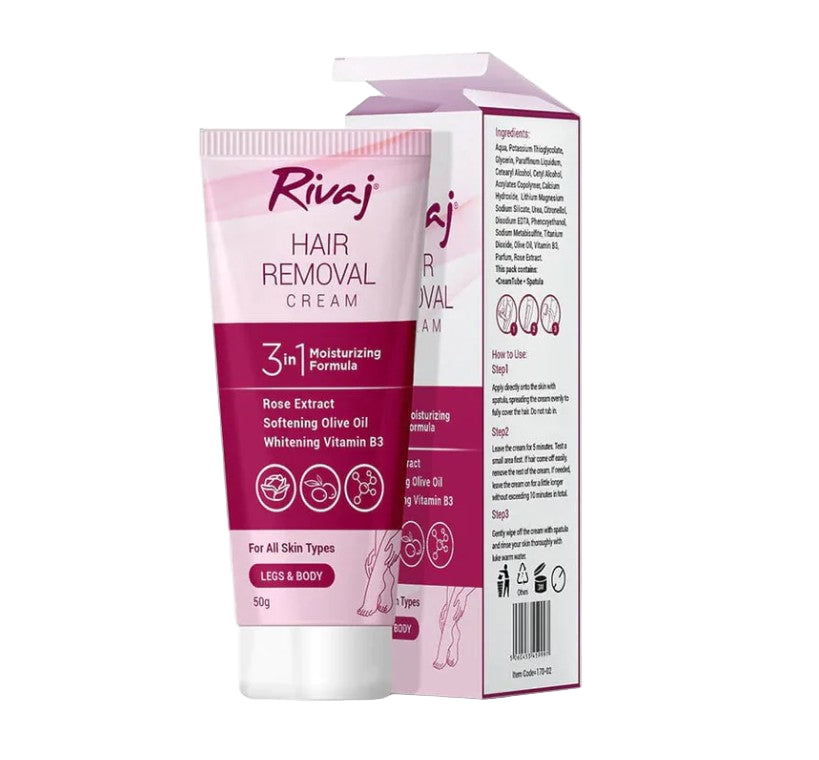 RIVAJ 3IN1 HAIR REMOVAL CREAM 50ML