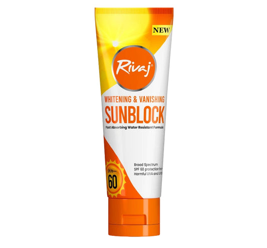 RIVAJ  SPF60 Whitening & Vanishing Sunblock