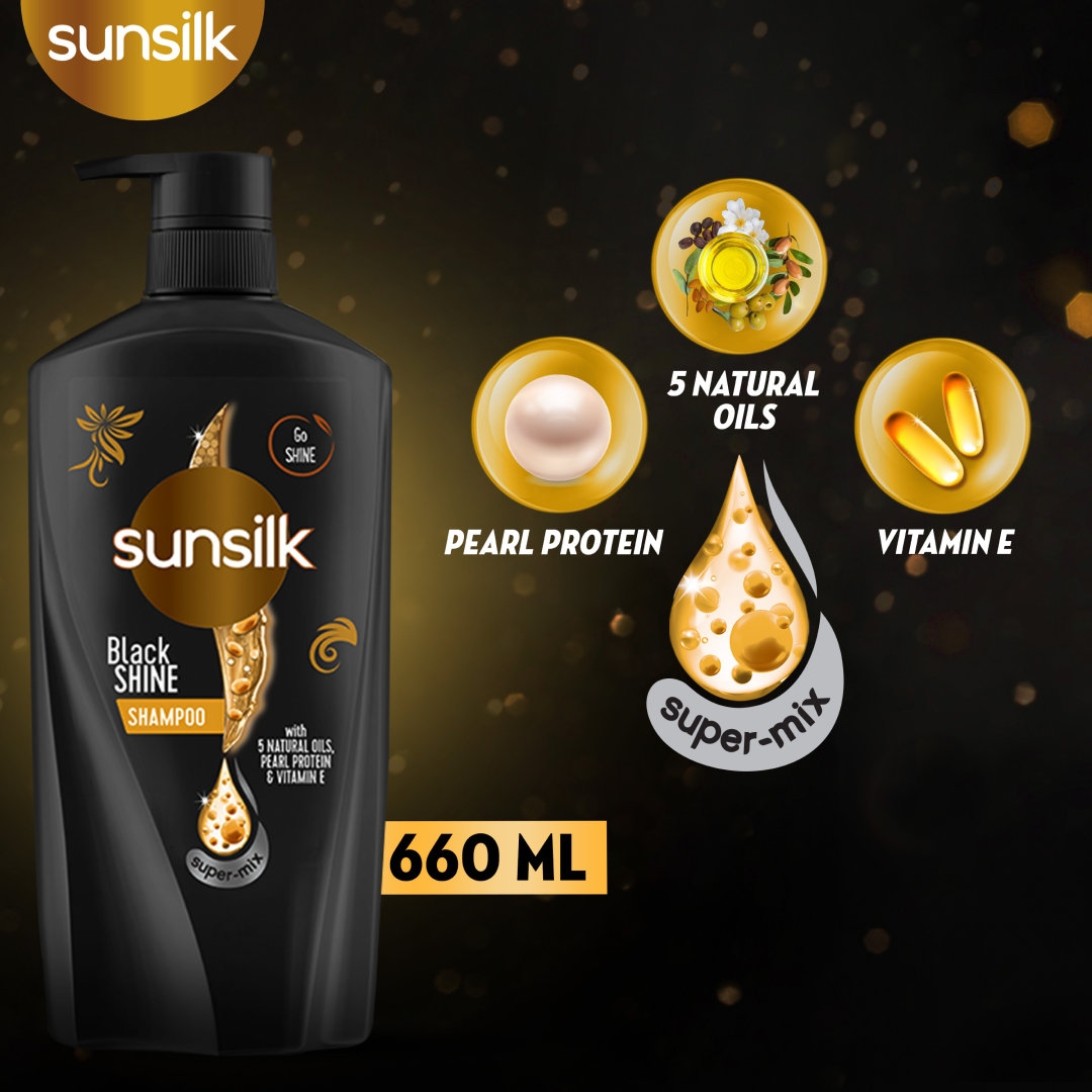 SUNSILK SHAMPOO BLACK SHINE 660ML