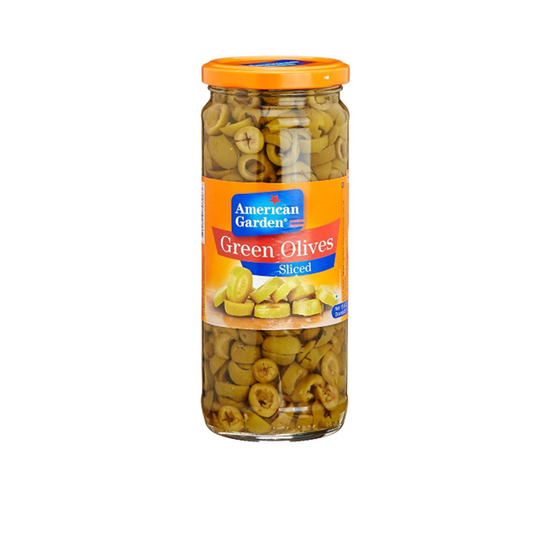 American Garden Green Olives Sliced 230 Gm