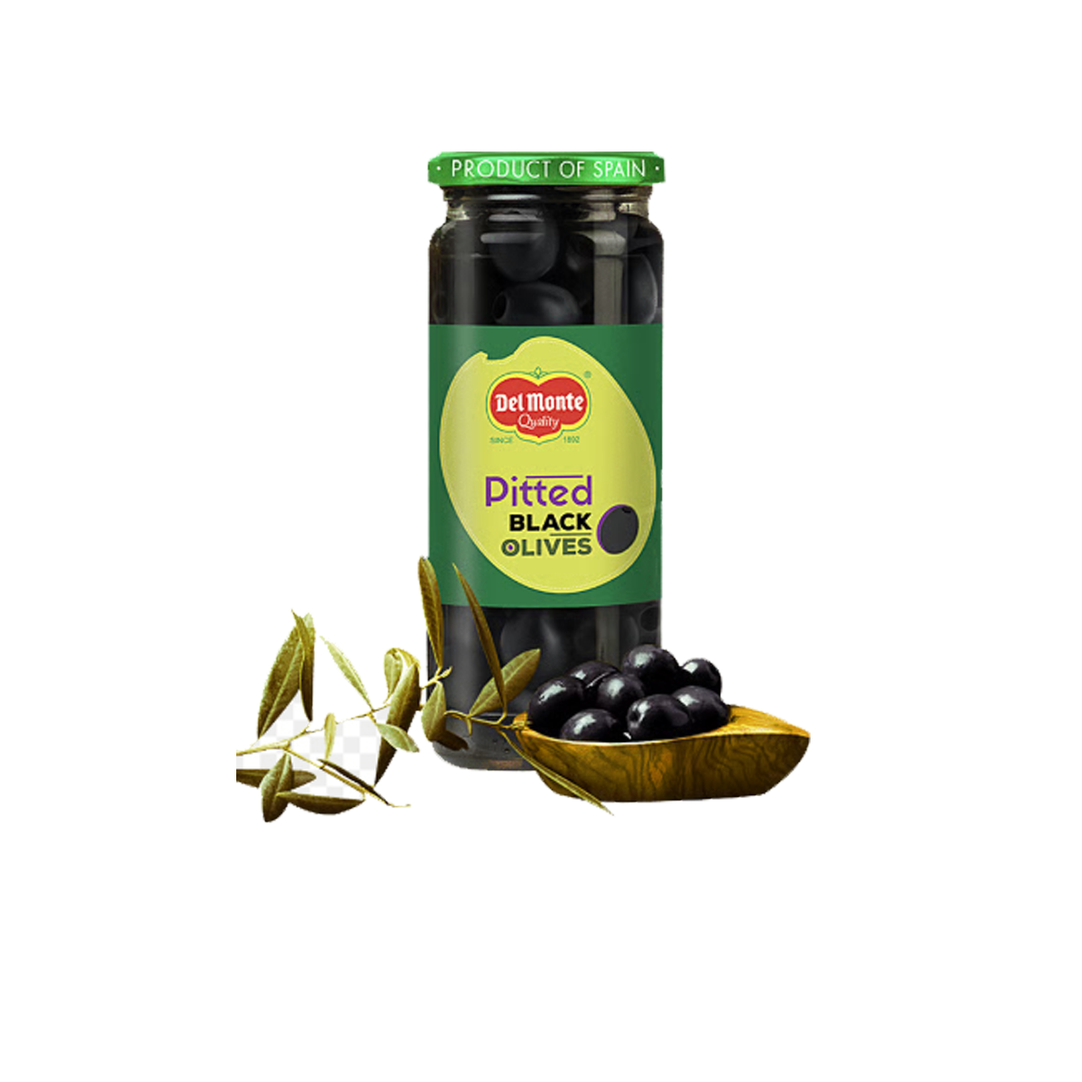 Del Monte Black Pitted Olives 450 Gm.