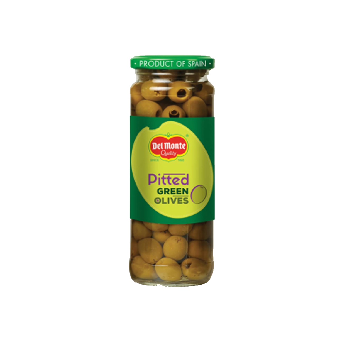 Del Monte Green Pitted Olives 450Gm