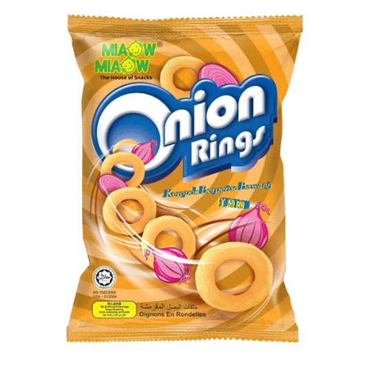 Miaow Miaow Onion Rings Crispy Snacks 50g